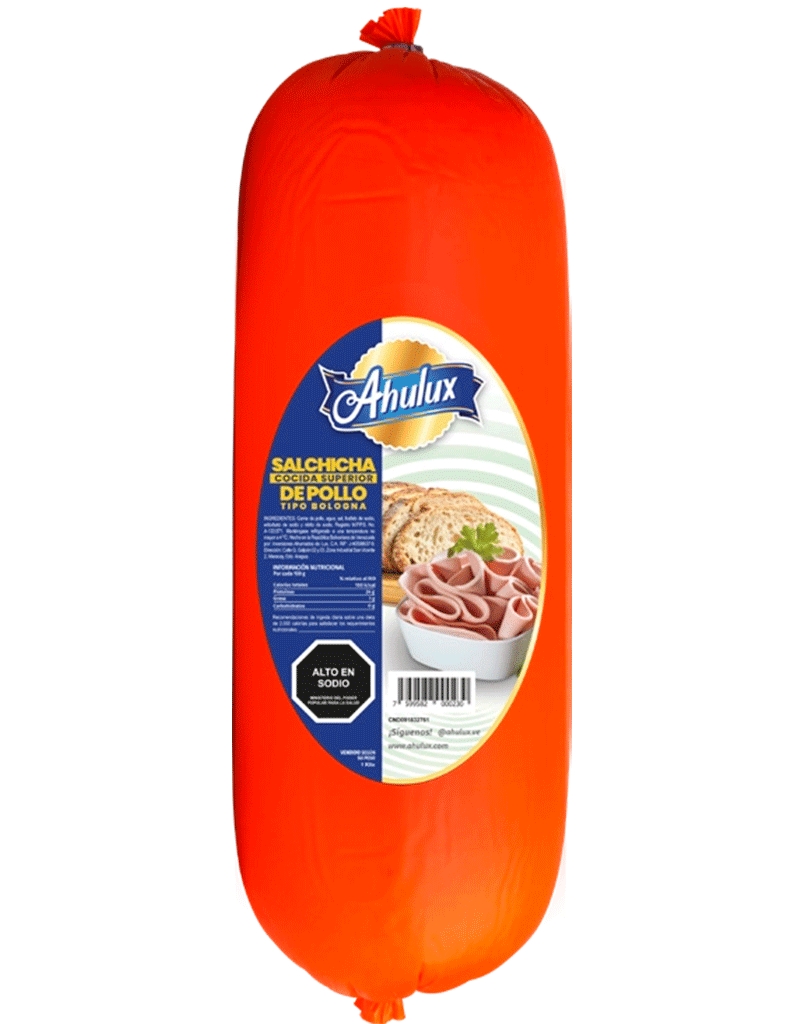 SALCHICHA COCIDA  SUPERIOR DE POLLO  TIPO BOLOGNA