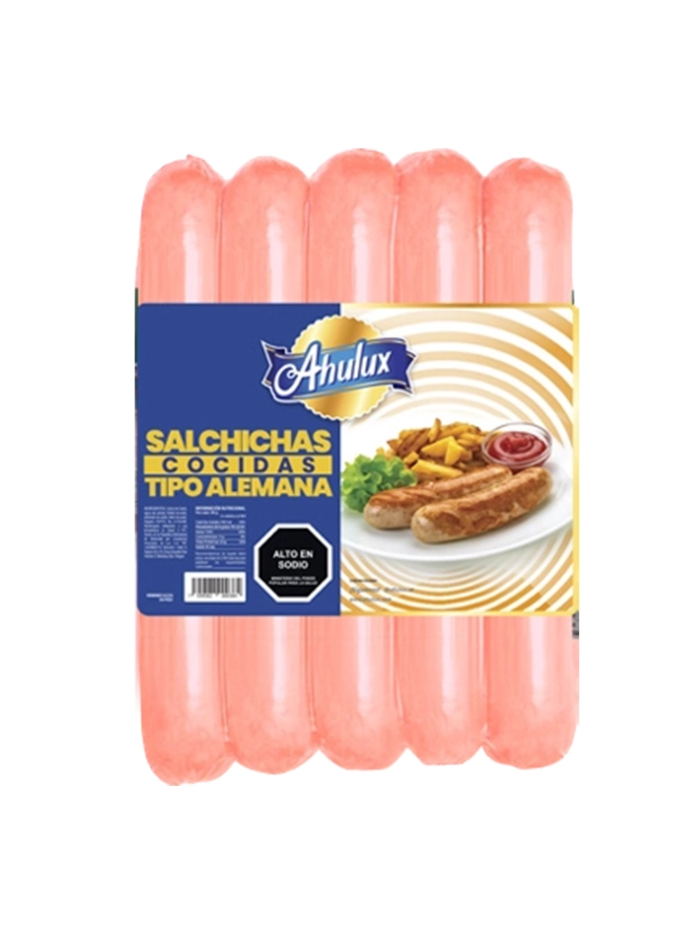 SALCHICHAS COCIDAS  TIPO ALEMANA